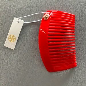 Tory Burch Red plastic comb set hair accessory
